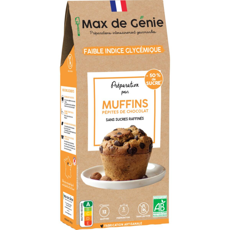 Préparation pâtissière à faible IG pour muffins